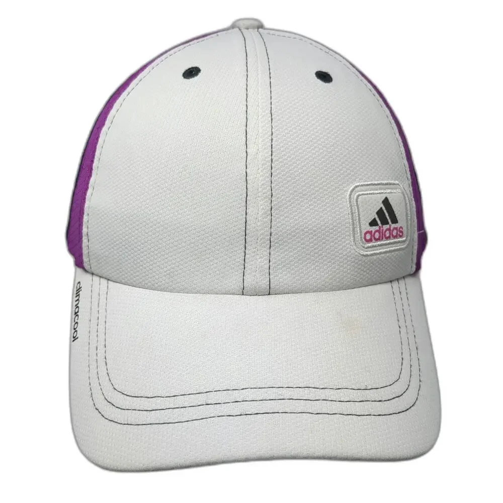 Adidas Baseball Cap White One Size Strapback ClimaCool Three Stripe Mesh Hat